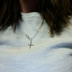 Fashion Jewelry | Jewelry | Nwt Infinity Drop Cross Necklace | Poshmark